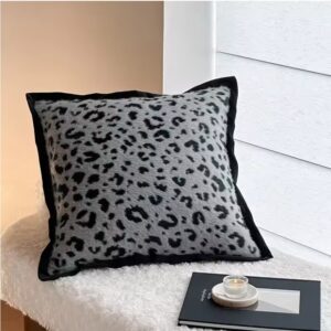 Luxury Leopard Print Faux Fur Pillow – Soft & Fluffy Cushion for Sofa or Bed