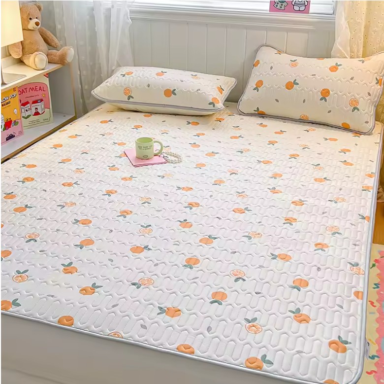 Cooling Bed Mat Set – Thick Latex Filling with Breathable Ice Silk Fabric - Image 4