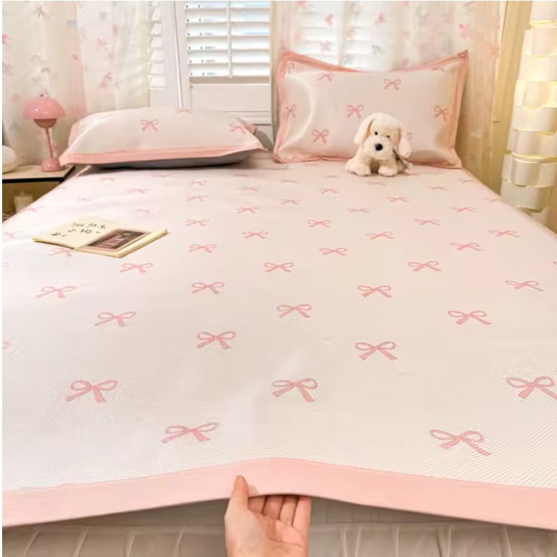 Ice Silk Cooling Bed Mat – Breathable Summer Sleep Pad with Pillowcase for All Ages - Image 3