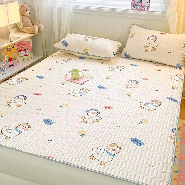 Cooling Bed Mat Set – Thick Latex Filling with Breathable Ice Silk Fabric - Image 3