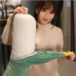 Cute Cartoon Cylindrical Body Pillow – Soft, Detachable & Washable for Pregnancy & Leg Support - Image 6